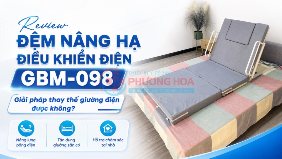 Review đệm nâng hạ điều khiển điện GBM-098: Giải pháp thay thế giường điện được không?